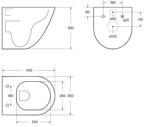 Унитаз подвесной безободковый BelBagno Amanda Tornado белый BB051CH-TOR-FC