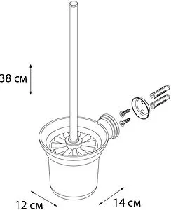 Ёршик для унитаза Grampus Laguna хром GR-7813 Ёршик для унитаза Grampus Laguna хром GR-7813, 2
