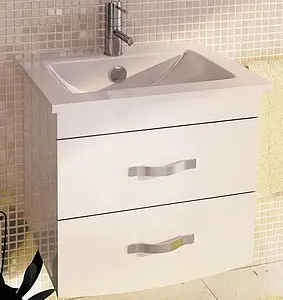 Тумба-умывальник подвесная Comforty Лаура 60-2 белый 00003129351CF Тумба-умывальник подвесная Comforty Лаура 60-2 белый 00003129351CF, 1