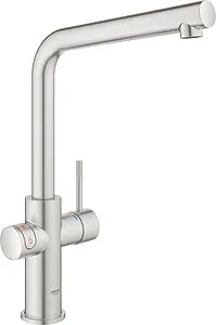 Смеситель для кухни с фильтром и встроенным нагревом воды Grohe Red II Duo суперсталь 30325DC1, 3