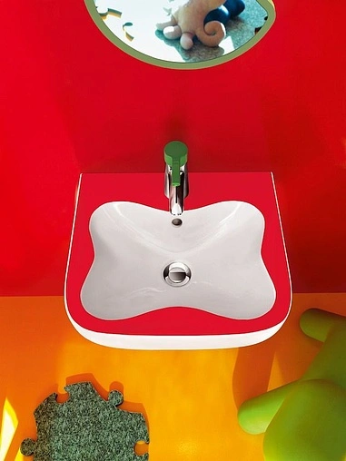 Раковина Laufen Florakids 45 красный/белый 8.1503.1.062.104.1