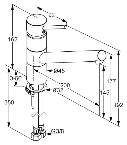 Смеситель для кухни Kludi Scope XL нержавеющая сталь 339309675
