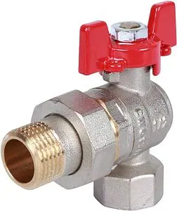 Кран шаровый с американкой угловой ½"в x ½"н Rommer RBV-0006-0610215 Кран шаровый с американкой угловой ½"в x ½"н Rommer RBV-0006-0610215, 1