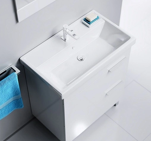 Тумба под умывальник напольная Aqwella Brig 75 белый Br.01.07/2/W