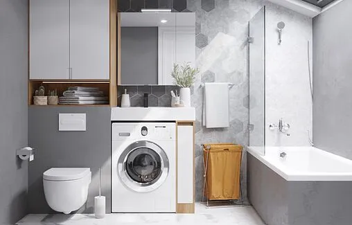 Тумба под умывальник напольная без фасада Aquaton Лондри 20 дуб сантана 1A267101LH0C0