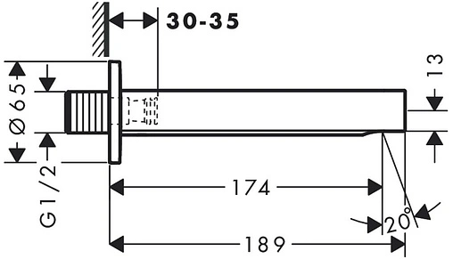 Излив для скрытого монтажа Hansgrohe Finoris хром 76410000