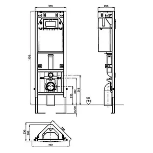 Инсталляция для подвесного унитаза угловая Sanit 995SC 90.699.00..0000 Инсталляция для подвесного унитаза угловая Sanit 995SC 90.699.00..0000, 2