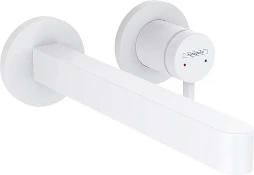 Смеситель для раковины из стены Hansgrohe Finoris белый матовый 76050700
