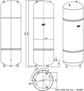 Расширительный бак Reflex N 1000л 6 бар 8218600 Расширительный бак Reflex N 1000л 6 бар 8218600, 2