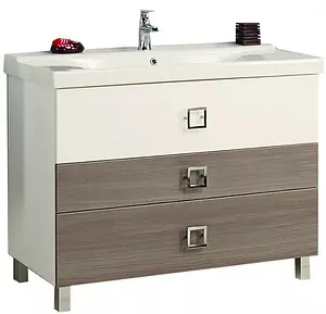 Тумба-умывальник напольная Aquaton Стамбул 105 белый/лиственница 1A1273K0ST580 Тумба-умывальник напольная Aquaton Стамбул 105 белый/лиственница 1A1273K0ST580, 1