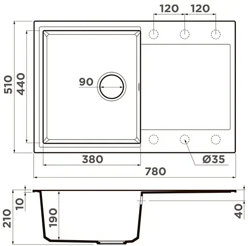 Мойка кухонная Omoikiri Daisen 78-GR leningrad grey 4993325