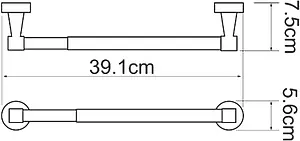 Полотенцедержатель Wasserkraft Isen хром 4022D Полотенцедержатель Wasserkraft Isen хром 4022D, 3