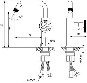 Смеситель для раковины IDDIS Grange чёрный матовый GRABLR0i01 Смеситель для раковины IDDIS Grange чёрный матовый GRABLR0i01, 2