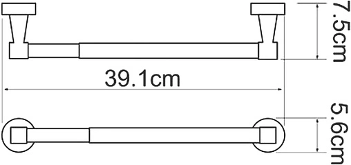 Полотенцедержатель Wasserkraft Isen хром 4022D