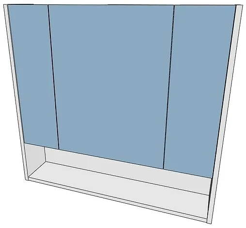 Шкаф-зеркало Айсберг Ева 80 белый DA5923HZ