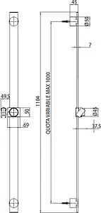 Душевая стойка Bossini Syncronia хром DD3002.030 Душевая стойка Bossini Syncronia хром DD3002.030, 2