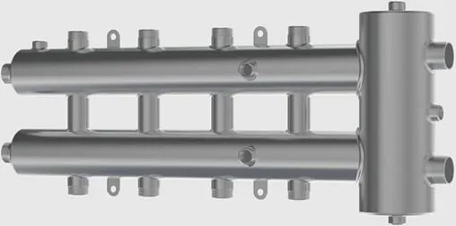Распределительный коллектор 5 контуров с гидрострелкой 1¼&quot;н x 1&quot;н Север-R-М5(Aisi) 1955006