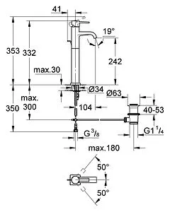 Смеситель для раковины Grohe Allure хром 32760000 Смеситель для раковины Grohe Allure хром 32760000, 2