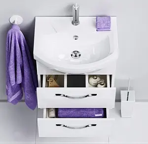 Тумба-умывальник подвесная Aqwella Allegro 50 белый Agr.01.05/2++4620008195766 Тумба-умывальник подвесная Aqwella Allegro 50 белый Agr.01.05/2++4620008195766, 3