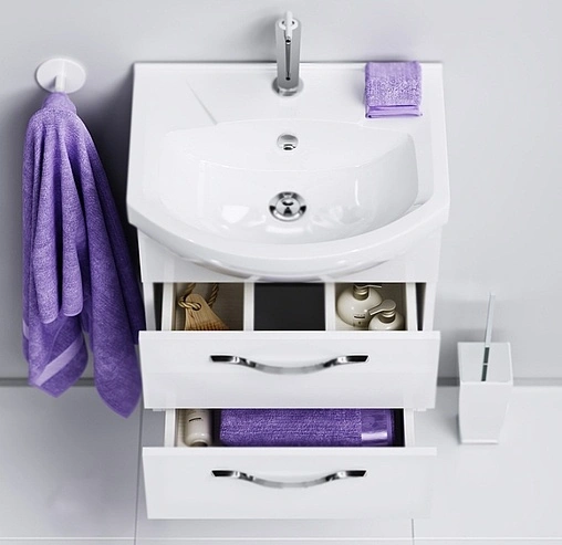 Тумба-умывальник подвесная Aqwella Allegro 50 белый Agr.01.05/2++4620008195766