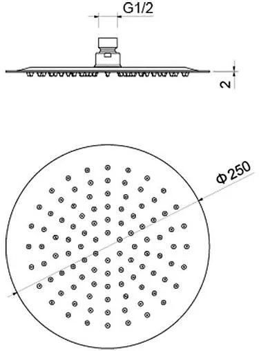 Лейка верхнего душа Aquatek хром AQ2073CR