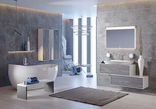 Комод подвесной Aqwella Genesis 100 миллениум серый/белый GEN0310MG