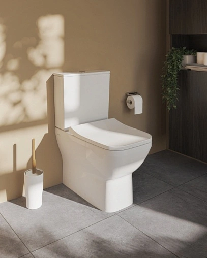 Унитаз-компакт безободковый VitrA Integra Square Rim-Ex белый 9833B003-7204