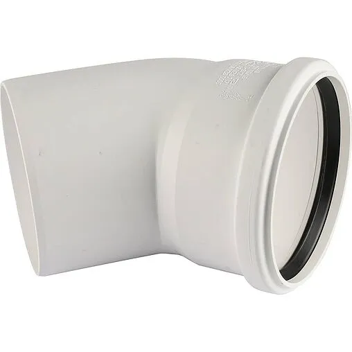 Отвод внутренний бесшумный D=110мм Угол 45° Rehau Raupiano Plus 11231361001