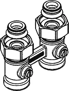 Узел нижнего подключения радиатора прямой ¾&quot;ек x ¾&quot;нг TECE 8740435, 3