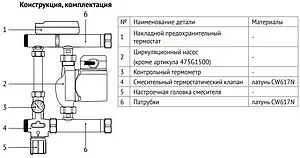 Узел насосно-смесительный без насоса Uni-fitt Multimix 475G1500, 2