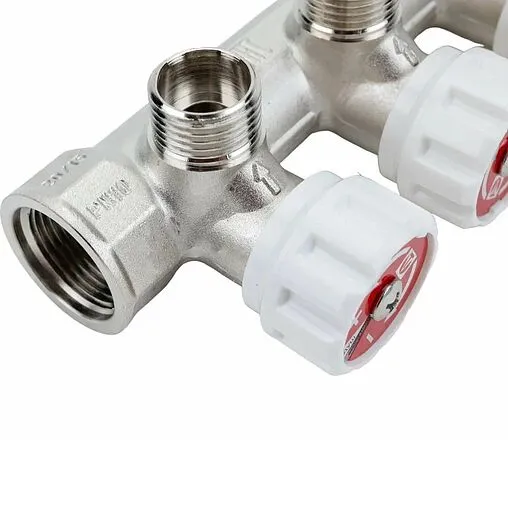 Коллектор регулирующий проходной 4 отвода ¾"в/н x ½"к Valtec VTc.570.N.0504 Коллектор регулирующий проходной 4 отвода ¾"в/н x ½"к Valtec VTc.570.N.0504