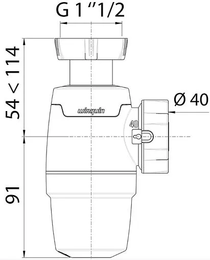 Сифон бутылочный для мойки Wirquin NEO 30987072