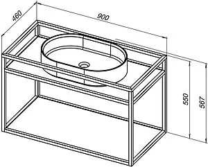 Консоль подвесная Allen Brau Liberty 90 медь браш 1.33003.60 Консоль подвесная Allen Brau Liberty 90 медь браш 1.33003.60, 2