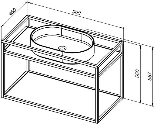 Консоль подвесная Allen Brau Liberty 90 медь браш 1.33003.60