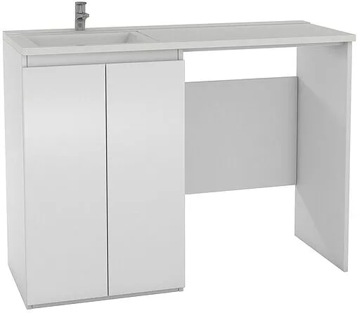 Тумба под умывальник напольная над стиральной машиной Домино Домино 120 белый DD4212T