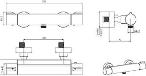 Термостат для душа Aquatek Вега хром AQ1063CR Термостат для душа Aquatek Вега хром AQ1063CR, 2