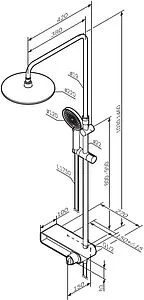 Душевая система со смесителем для душа Am.Pm X-Joy хром F0785A600 Душевая система со смесителем для душа Am.Pm X-Joy хром F0785A600, 2