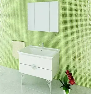 Шкаф-зеркало Comforty Римини 80 белый 00003130372CF, 4