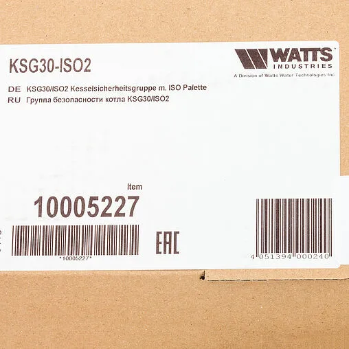 Группа безопасности котла до 50 кВт 1&quot; 3 бар WATTS KSG 30/ISO2 10005227