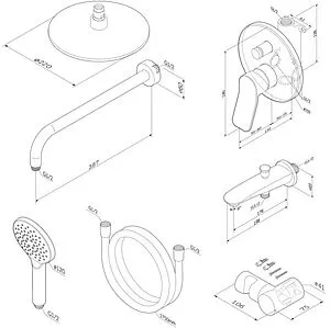 Душевая система со смесителем для ванны Am.Pm X-Joy хром FB85A10020 Душевая система со смесителем для ванны Am.Pm X-Joy хром FB85A10020, 2