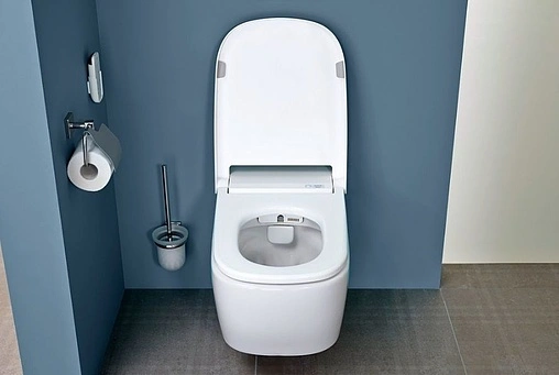 Умный унитаз-биде подвесной безободковый VitrA V-Care Comfort Rim-Ex белый 5674B003-6194