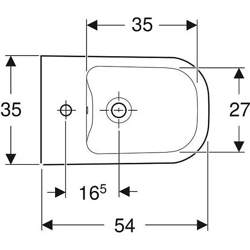 Биде подвесное Geberit Smyle Square белый 500.216.01.1