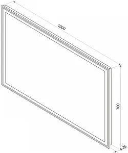 Зеркало с подсветкой Continent Aralia Led 100x70 ЗЛП446, 2