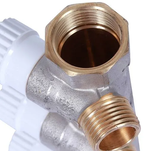 Коллектор регулирующий проходной 4 отвода ¾"в/н x ½"н Stout SMB 6852 341204 Коллектор регулирующий проходной 4 отвода ¾"в/н x ½"н Stout SMB 6852 341204