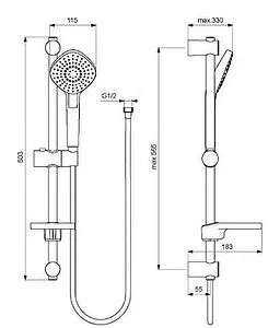 Комплект для ванны 3 в 1 Ideal Standard Esla хром BC264AA, 3