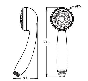 Лейка ручного душа Vidima Seva Jet S2 хром BA182AA Лейка ручного душа Vidima Seva Jet S2 хром BA182AA, 2