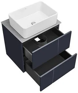 Тумба-умывальник подвесная Roca Luna 60 синий ZRU9307766+ZRU9307770+32700B000 Тумба-умывальник подвесная Roca Luna 60 синий ZRU9307766+ZRU9307770+32700B000, 4