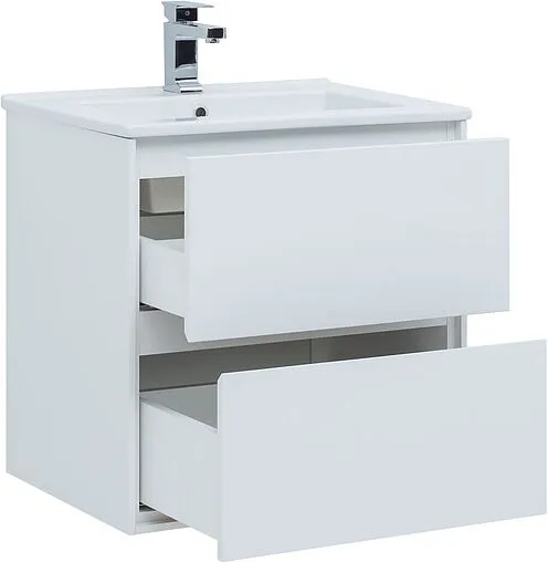 Тумба-умывальник подвесная Aquanet Милан 65 белый глянец 00339965+4640021062203