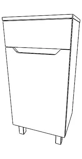 Комод напольный Айсберг Мечта 40 белый DM2508K