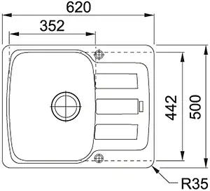 Мойка кухонная Franke Antea AZG 611-62 бежевый 114.0537.779 Мойка кухонная Franke Antea AZG 611-62 бежевый 114.0537.779, 2
